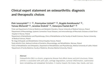 DIAGNOSTYKA I LECZENIE CHOROBY ZWYRODNIENIOWEJ STAWÓW